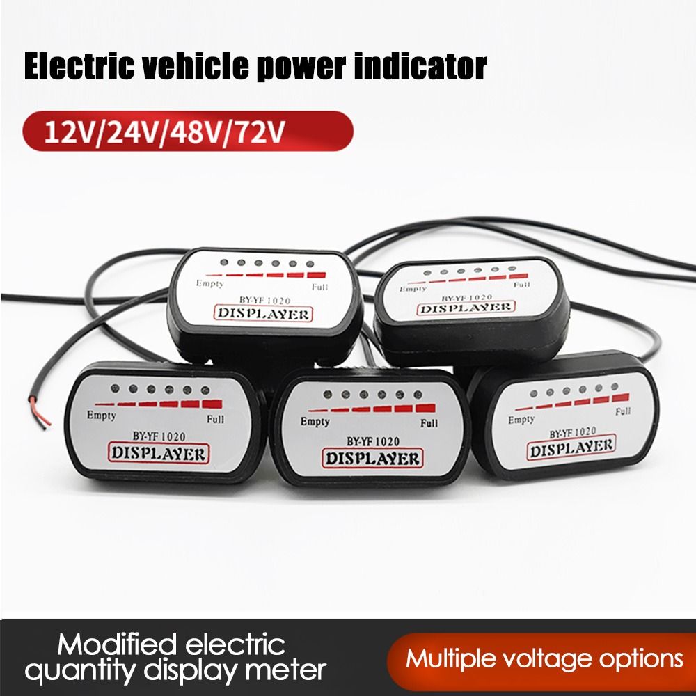 Universal Scooter E-Bike Voltmeter Power Display Battery Capacity Indicator Meter Tester Electrical Motorcycles Accessories