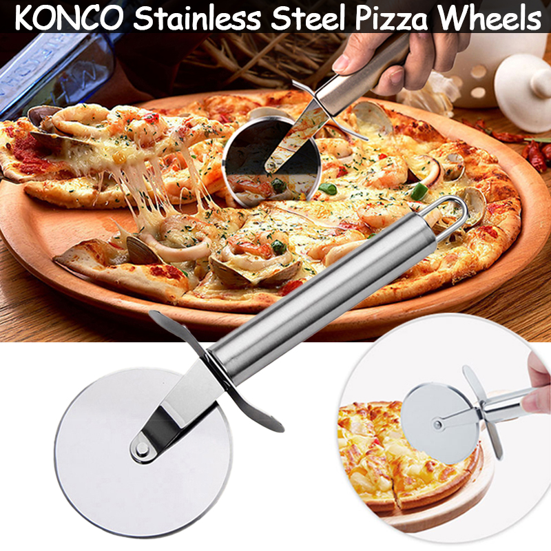 Kitchen Baking Tools Stainless Steel Pizza Wheel Slicer Round