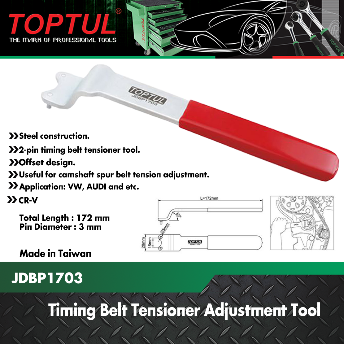 Toptul Timing Belt Tensioner Adjustment Tool JDBP1703 Lazada PH