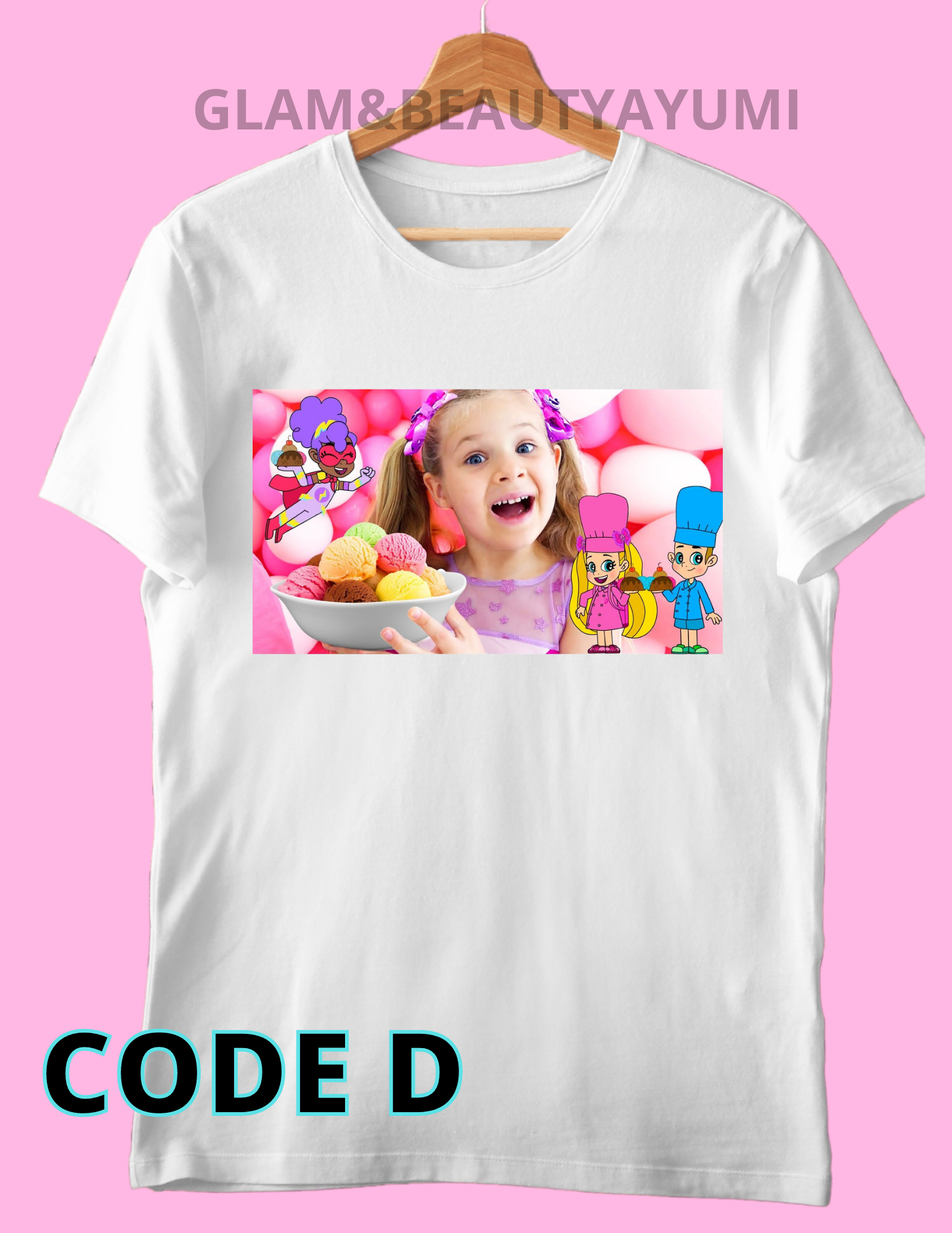 Children'S Pink Tshirts Newly Girls T-Shirt Cute The Kids Diana And Roma  Show Print Summer Fashion Girl Clothes Tops
