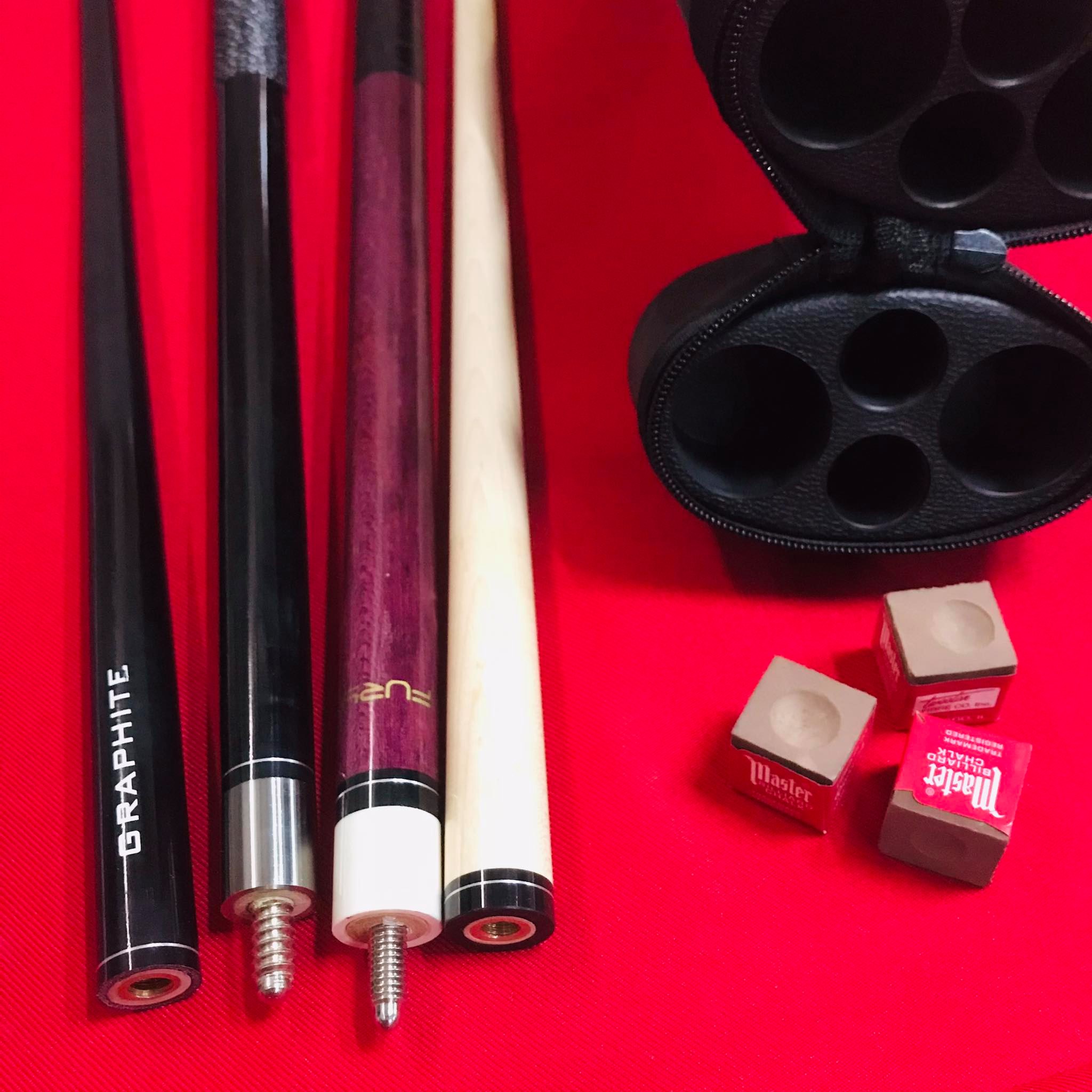 BILLIARD COMBO GRAPHITE AND FURY CUE STICK WITH HARD CASE (2X2) 2ITH