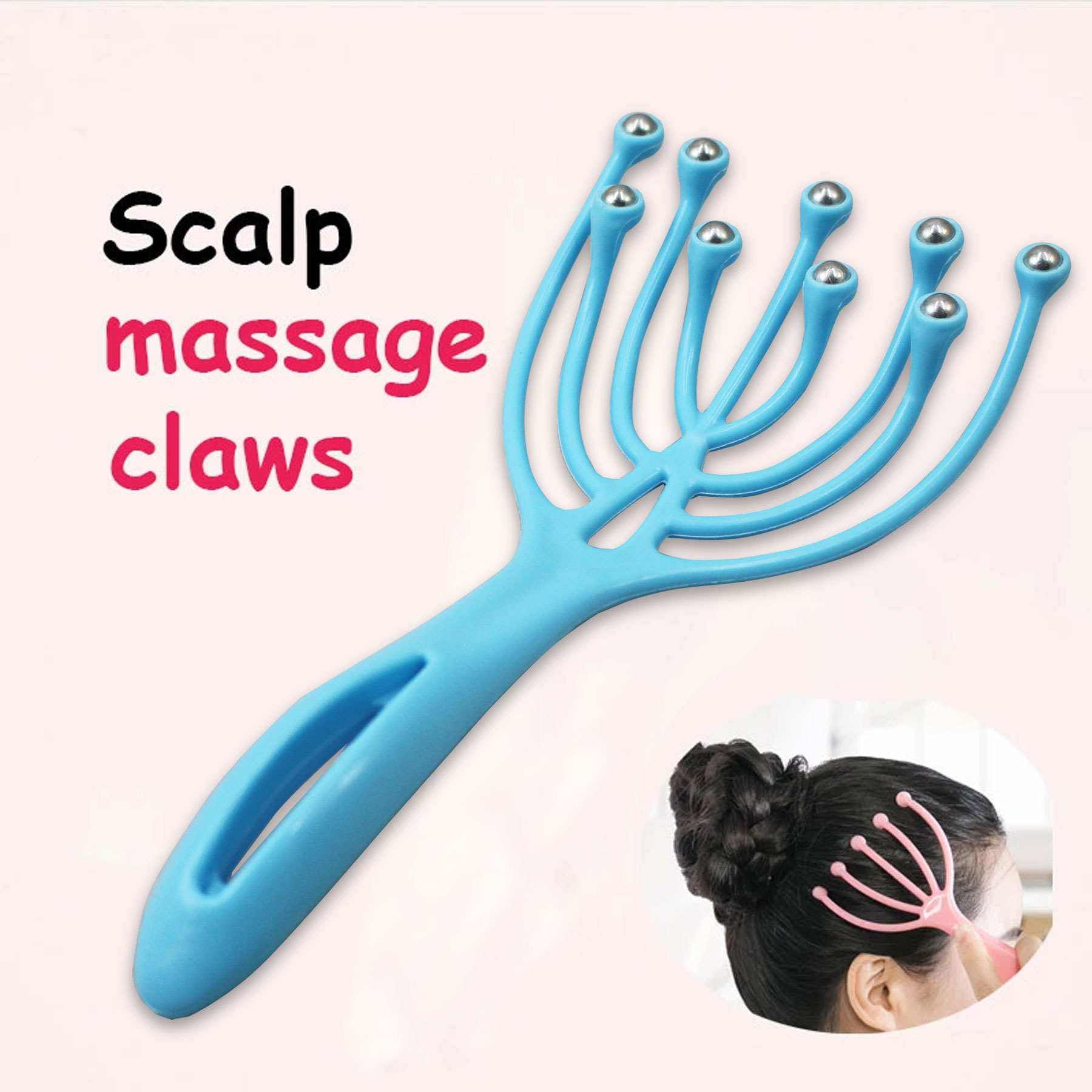 HM003 9 Claws Head Massager Streamlined Ball Body Relaxation Scalp
