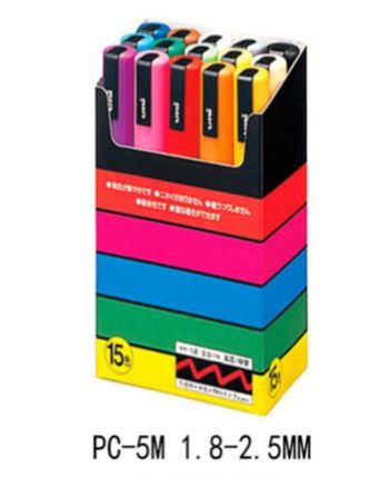  Uni Posca Marker PC-8K Paint Glass Pen Broad Chisel Tip 8.00mm  Pink : Office Products