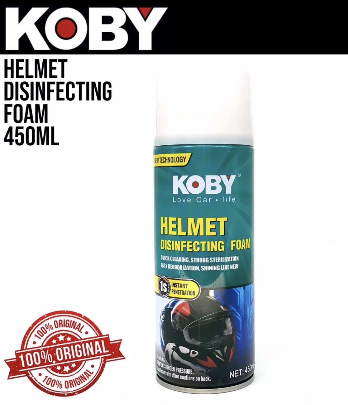 KOBY HELMET DISINFECTANT SPRAY FOAM 450ML Lazada PH