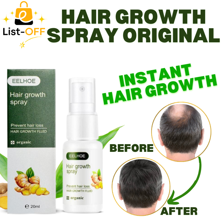 EELHOE HAIR GROWTH SPRAY PREVENT HAIR LOSS 100% Effective Hair Grower ...