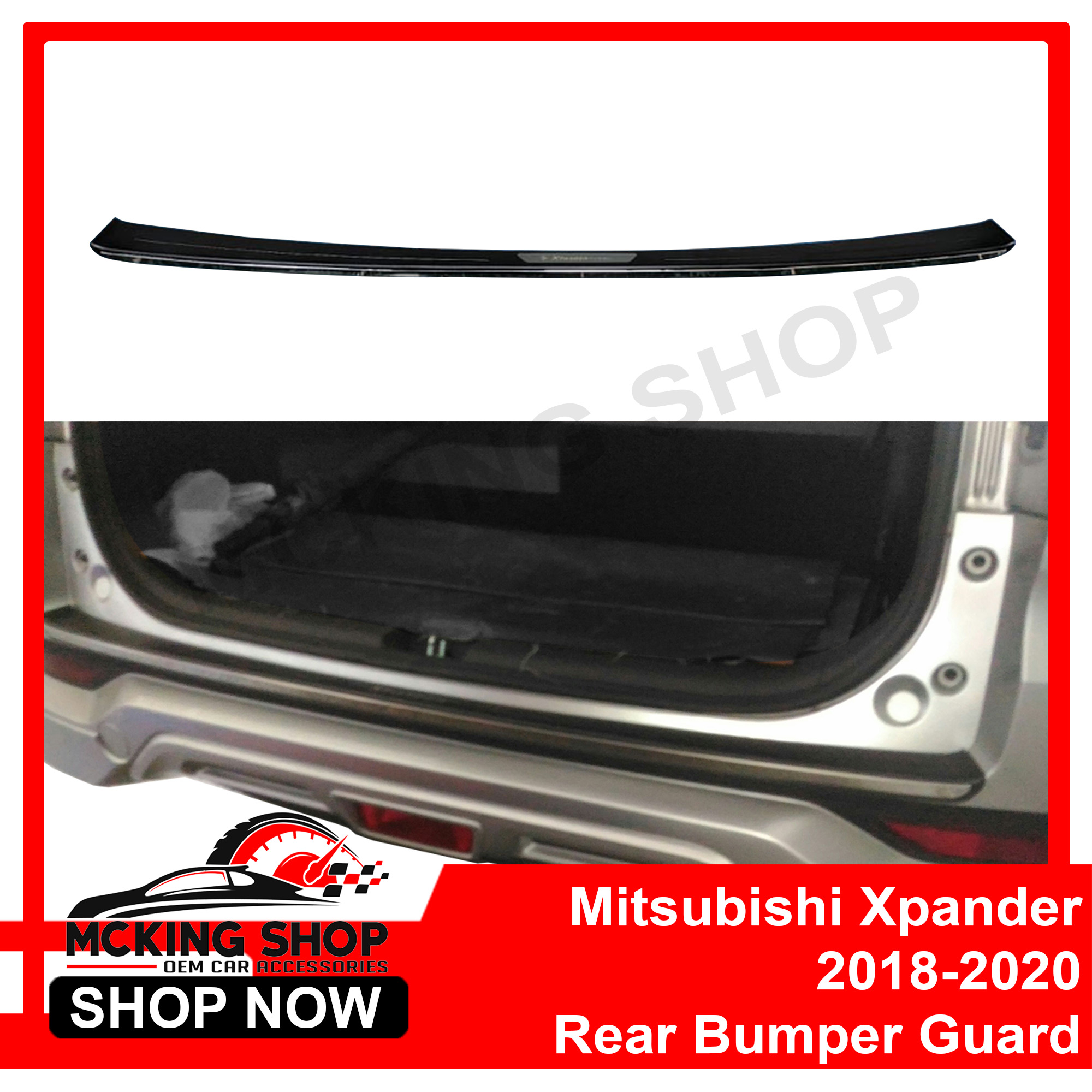 Mitsubishi Xpander 2018-2021 Rear Bumper Guard / Rear Step Sill (Black ...