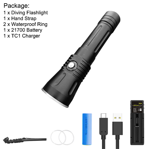 Asafee 2000lumen MINI High Power Dive Flashlight DA11 1x SST40 LED 20W ...