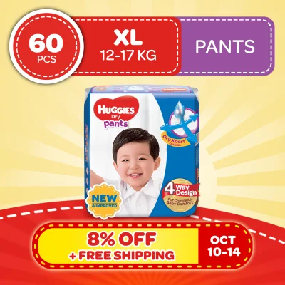 NEW! Huggies Dry Pants XL - (60 pcs)