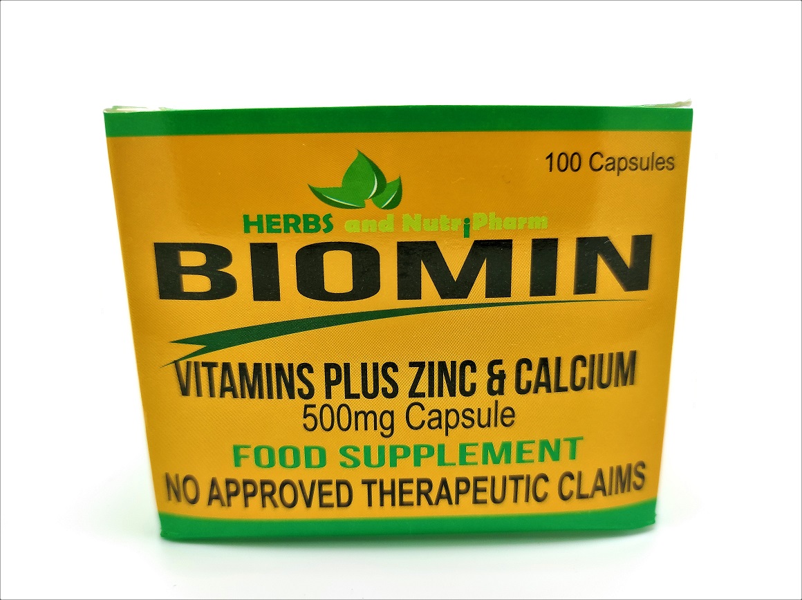 VITAMINS Plus ZINC & CALCIUM (BIOMIN) 500mg Capsule (FDA Approved