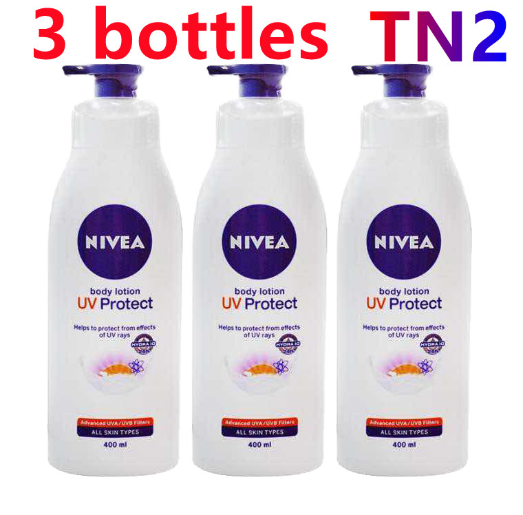 3 bottles NVEA body lotion UV Protect Helps to protect from effects of