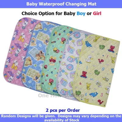 hot Baby Waterproof Washable Changing Mat (2 pcs per order Choice Option for Baby Boy or Baby Girl)