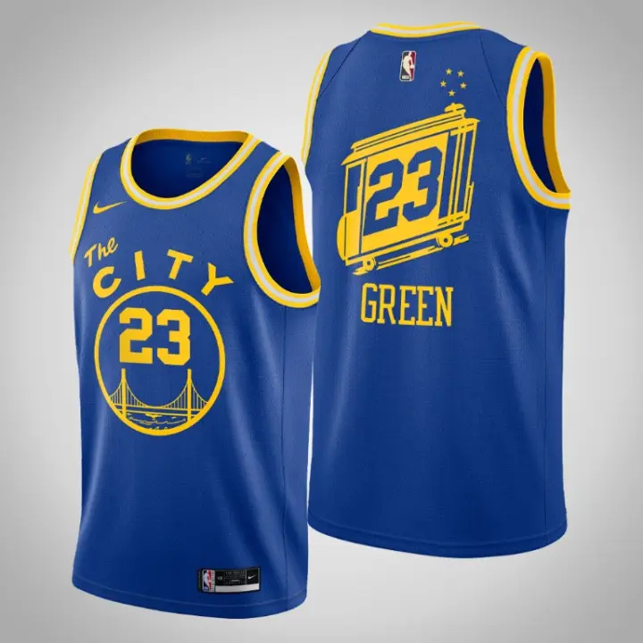 Original Nba Heat Pressed Men S Golden State Warriors Blue The City 23 Draymond Green City Edition Jersey Lazada Ph