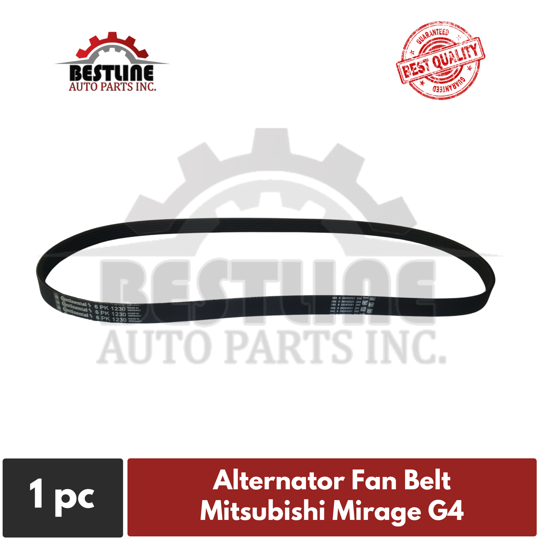 Alternator Drive Belt / Fan Belt for Mitsubishi Mirage G4 2014 to