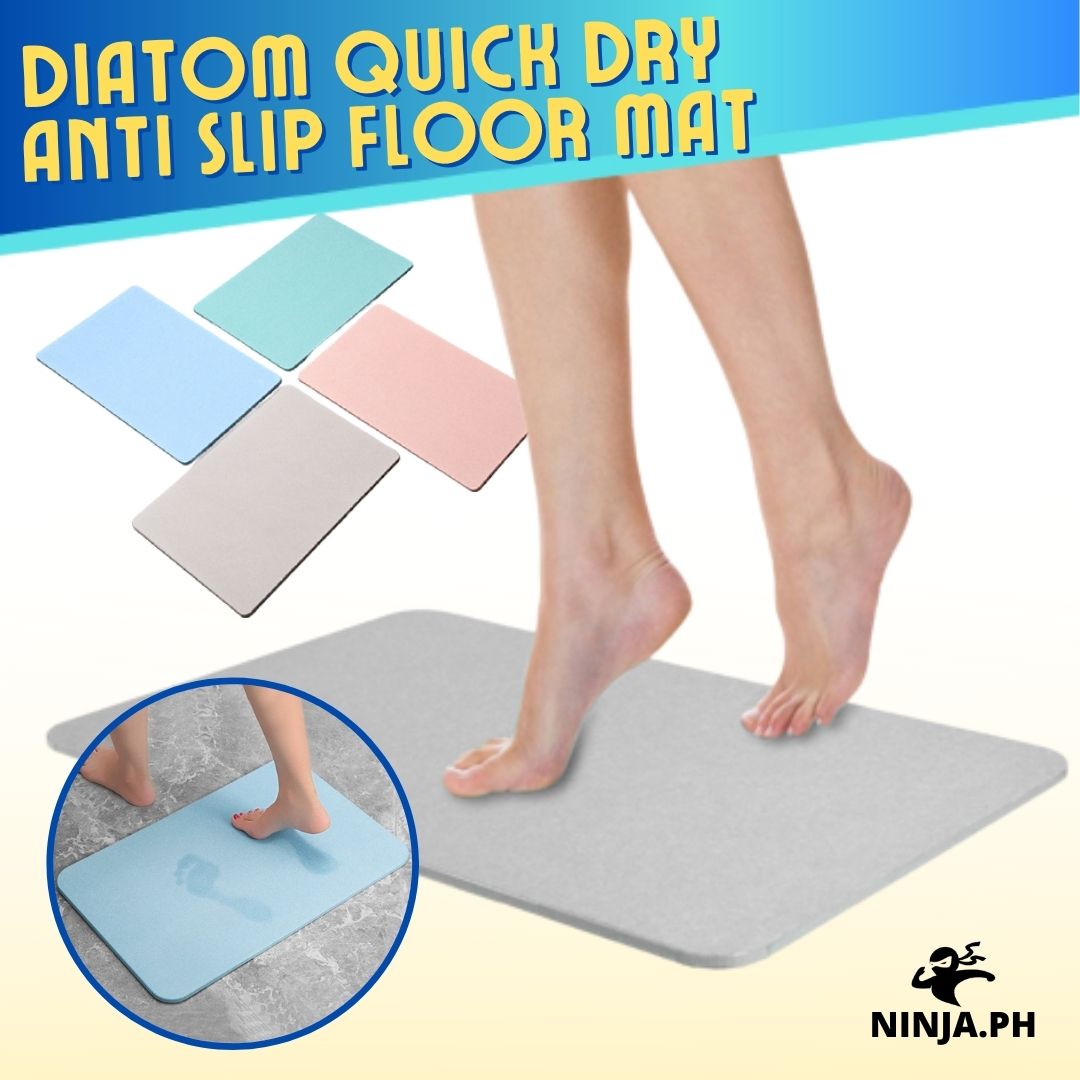 Diatomite Water Absorbent Bath Mat Fast Drying Non-Slip Foot Floor Mats Hot Sale 