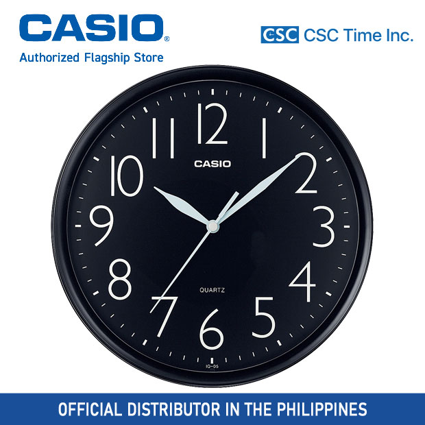 Casio Wall Clock (IQ051DF) Black 250mm x 250mm x 40mm Lazada PH