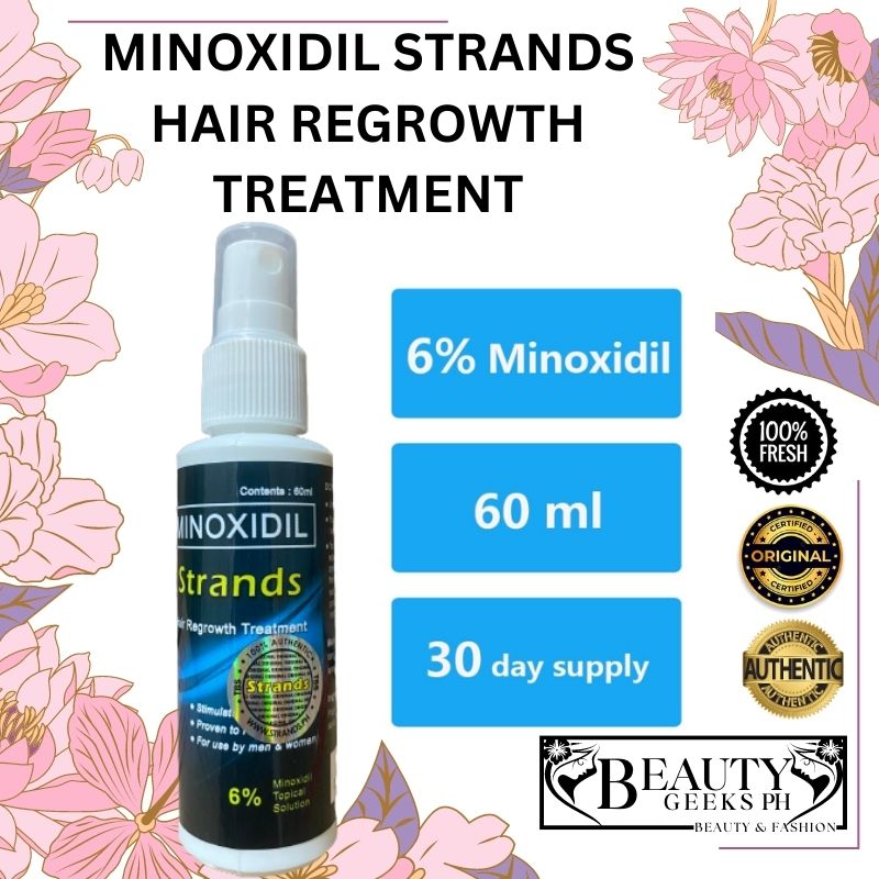 Strands Minoxidil 6% Topical Solution for Men and Women 60ml Hair