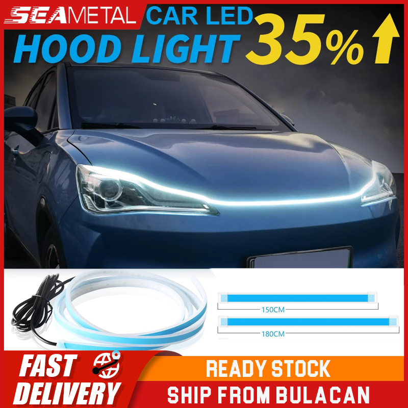 Flexible 12V Car Hood LED Strip Light 180cm LED Daytime Running Light –  SEAMETAL