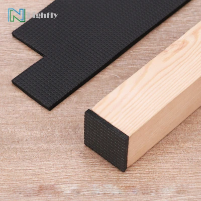 【Hot Sale】4pcs Non-slip Self Adhesive Floor Protectors Furniture Rubber Feet Pads(Black) - intl
