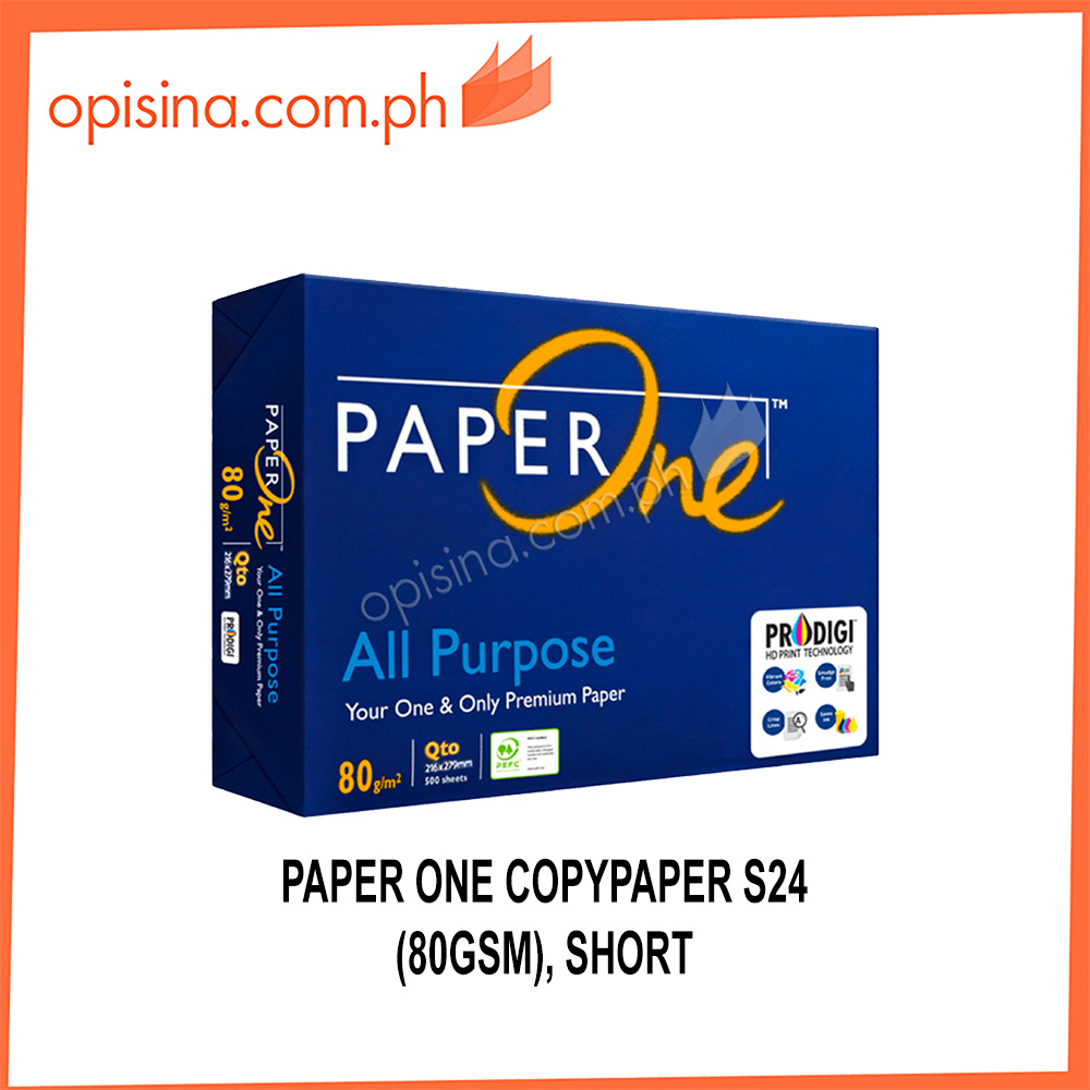 Copy One 24 PAPER ONE COPYPAPER S24 (80GSM), SHORT | Lazada PH