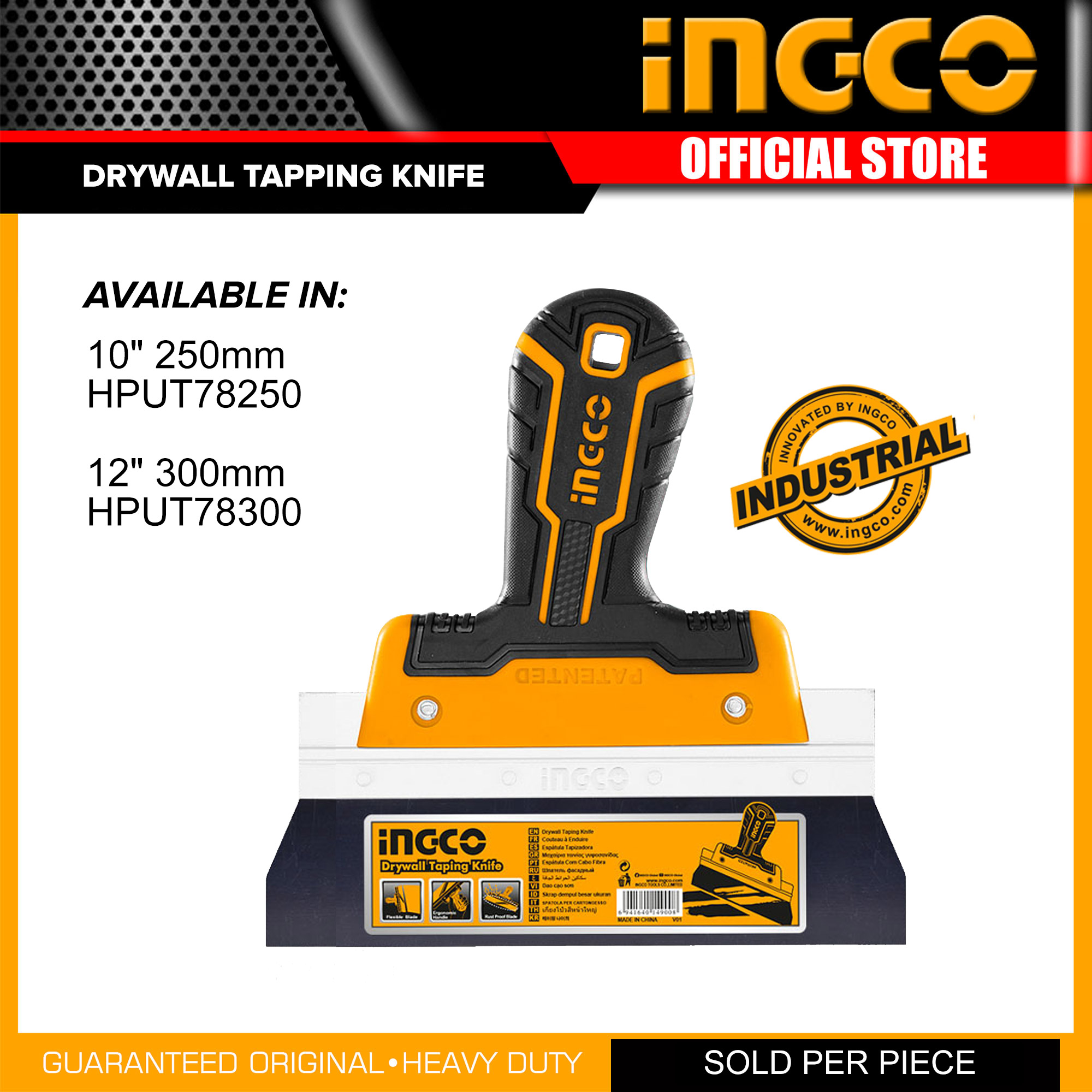 INGCO Drywall Taping Knife 8" 200mm HPUT78200 10" 250mm HPUT78250