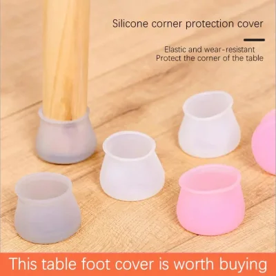 (4 Pcs)Silicone Chair Leg Caps Feet Furniture Pads Table Covers Floor Protectors