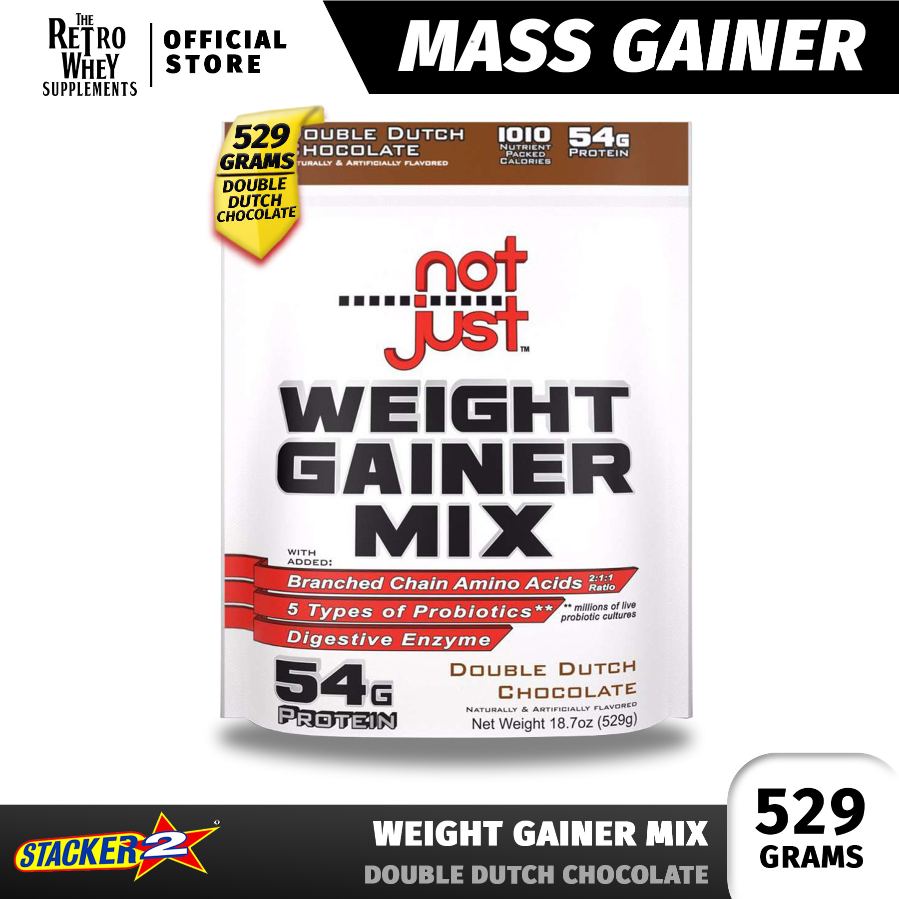 STACKER2 NOT JUST WEIGHT GAINER MIX 529GRAMS Lazada PH