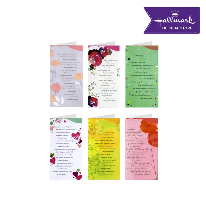 Hallmark Assorted Love Greeting Cards Between You And Me Set B 6 Pcs Cards And Envelopes Lazada Ph