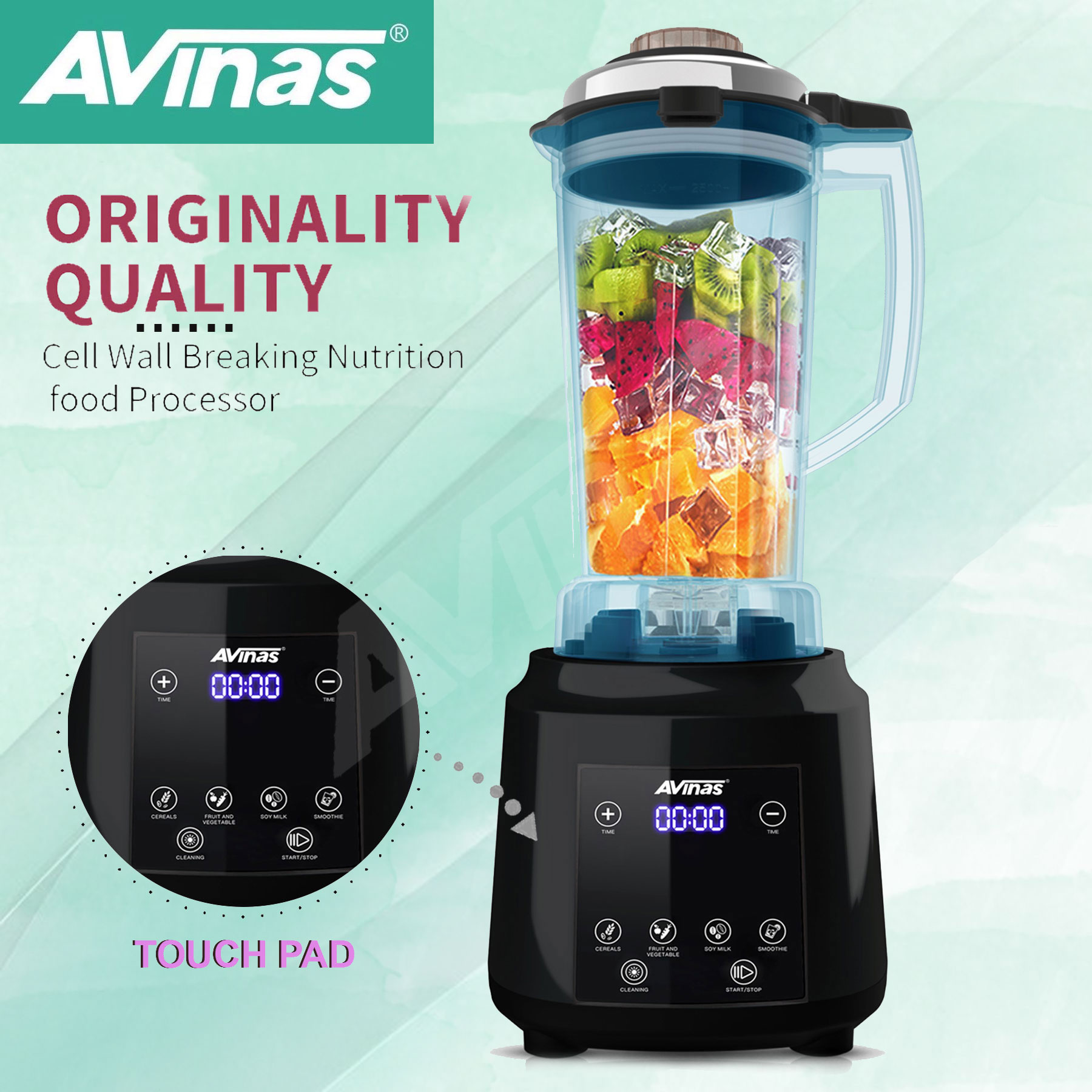 AVINAS AV128 3L Cell Wall Breaking Nutrition Commercial Food Processor