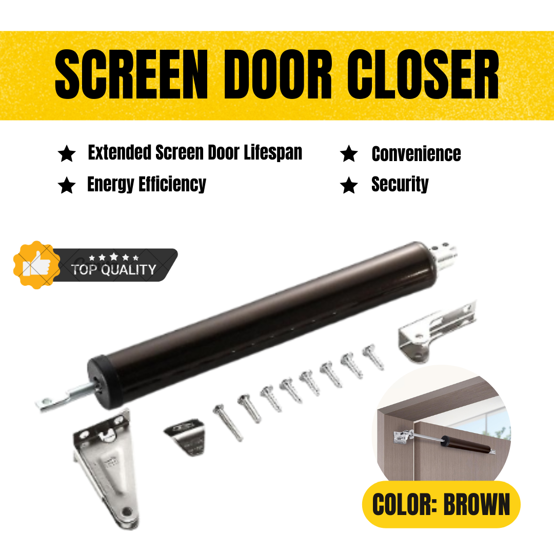 Pneumatic Automatic Door Closer (Brown) Hydraulic Tube Type Easy