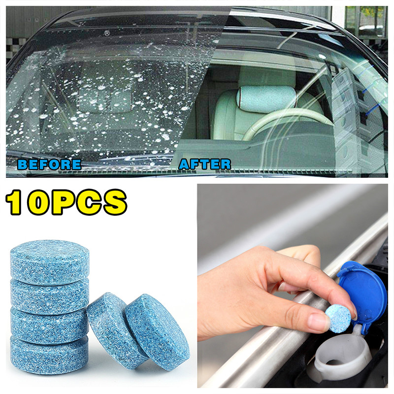 10Pcs Auto Car Windshield Glass Cleaner Multifunctional Effervescent