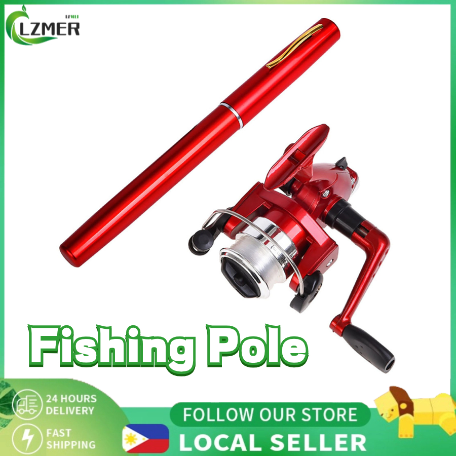 Fast delivery】LZMERX Portable Pen Fishing Rod Ultralight