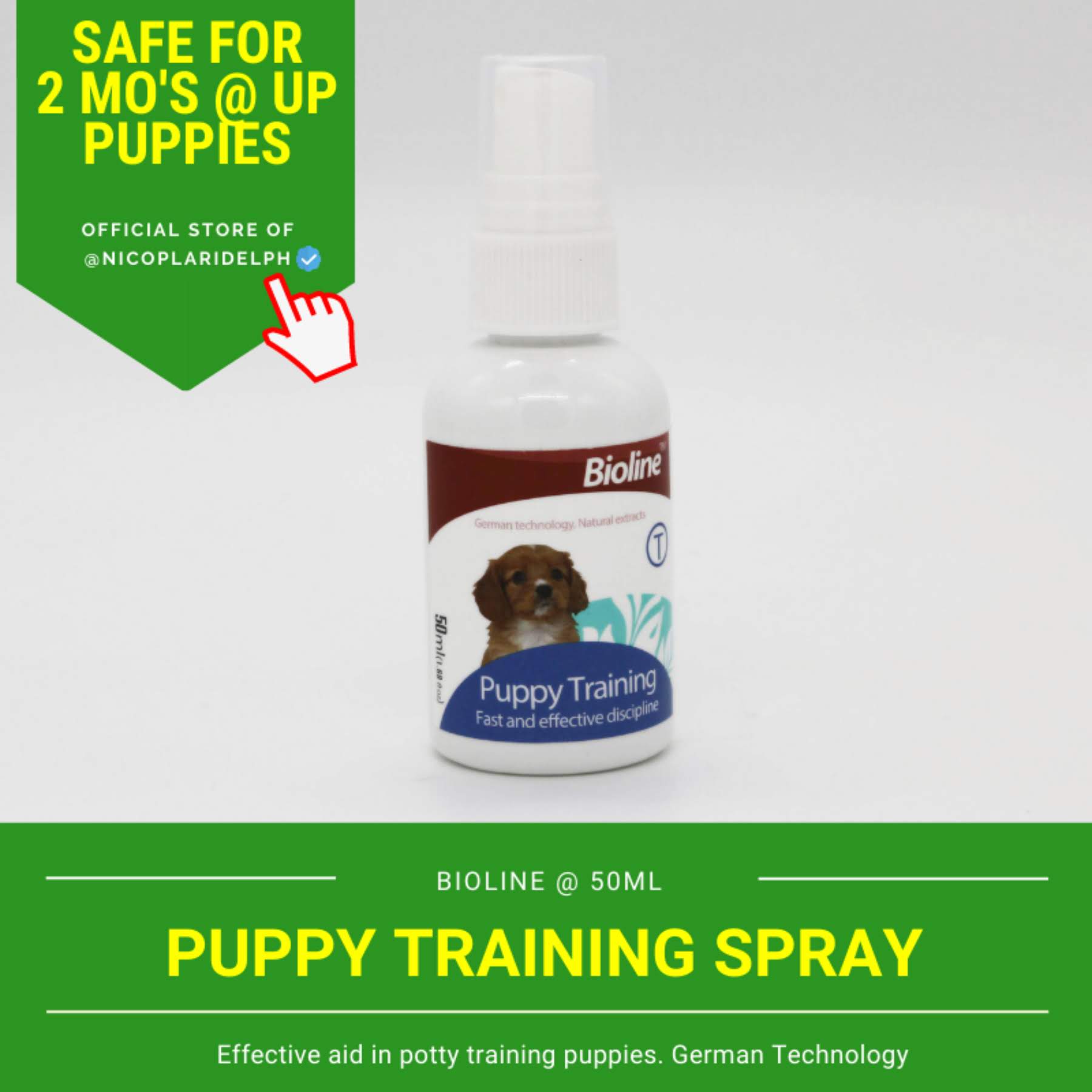 Bioline Puppy Training Spray for Fast and Effective Potty Training of