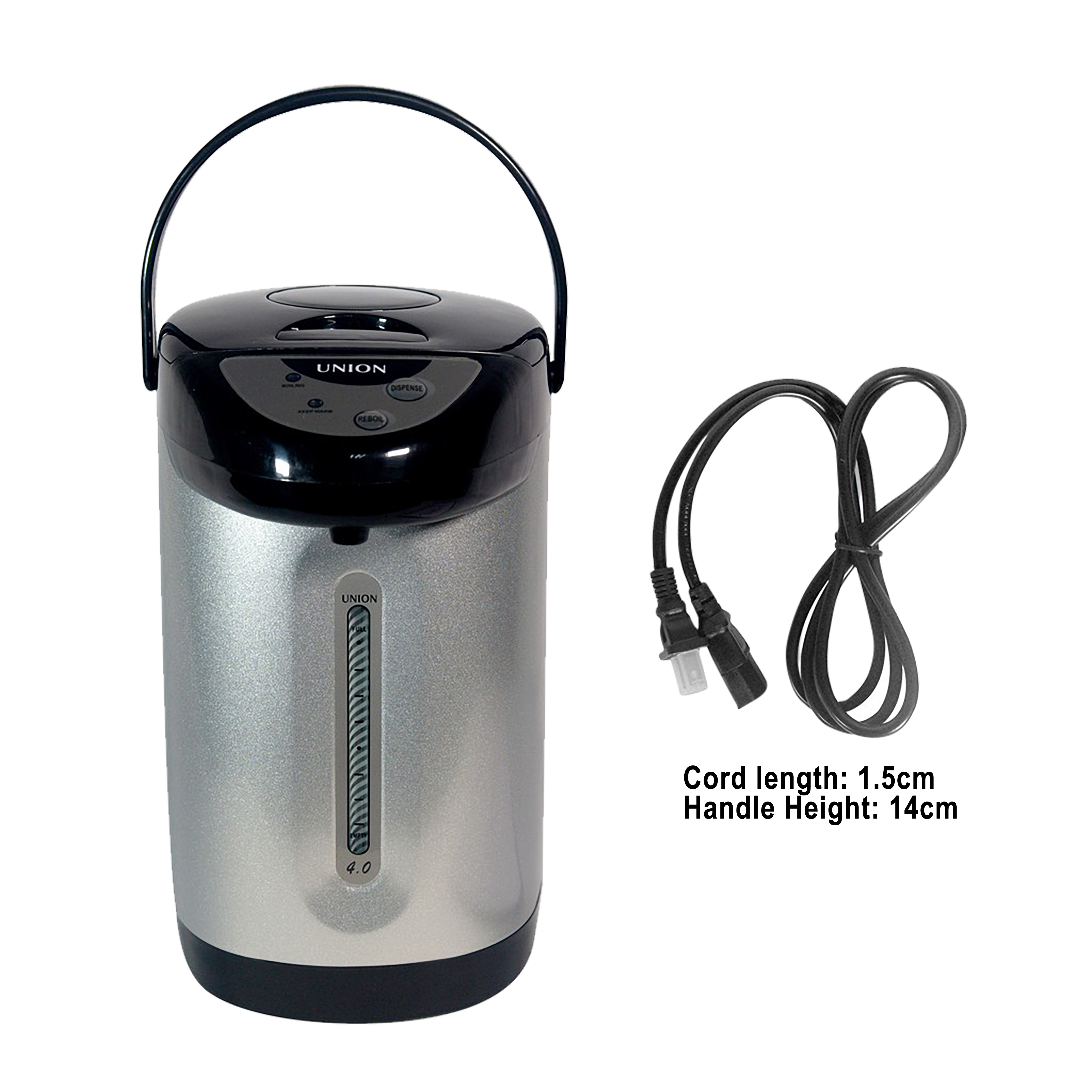 UNION by Winland 4.0L Stainless Steel body Electric Airpot Thermos Air Pot Water Dispenser UGAP