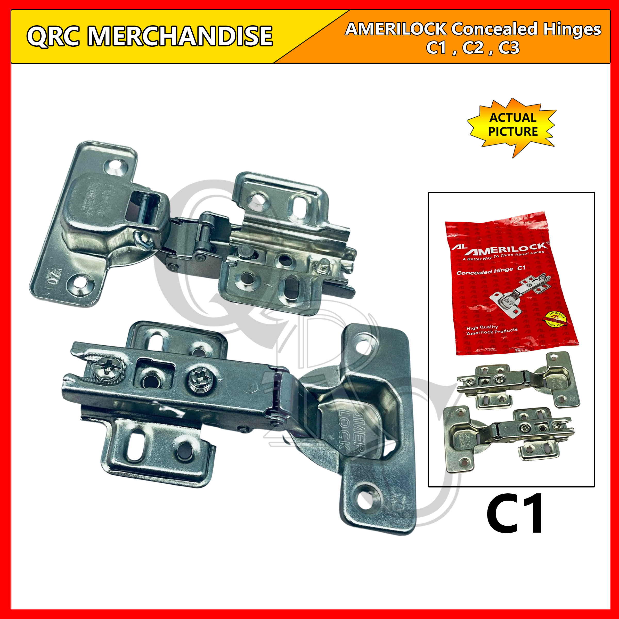 AMERILOCK Concealed Hinges C1, C2, C3 ( 2pcs/Pack ) Lazada PH