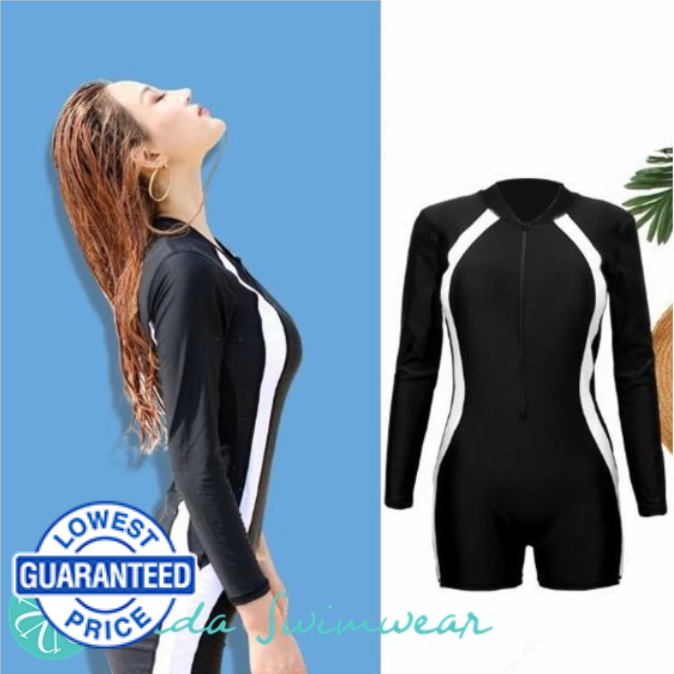 Slimfit Rashguard One Piece Swimsuit Swimwear Plus Size Swimsuit Padded