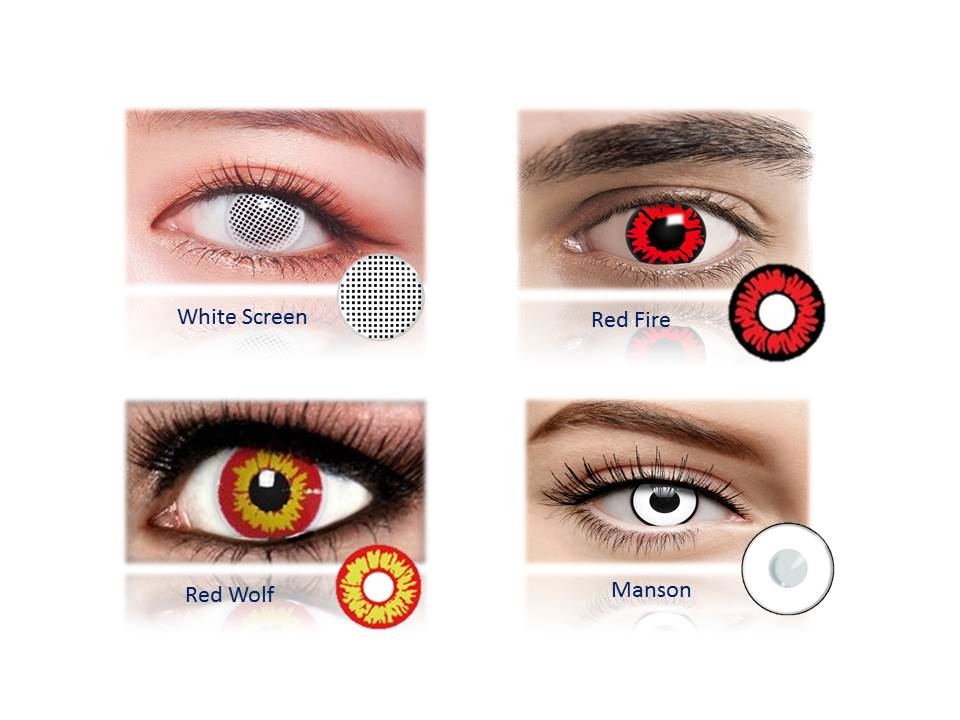 Crazy Contact lens 1 pair with solution and Lens case Anime Contact Lens  Cosplay | Lazada PH