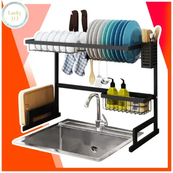 65cm Dish Drying Rack Over Sink Kitchen Supplies Storage Shelf