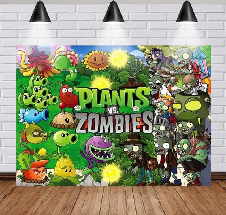 Banner Painel de Parede Plants Vs Zombies Faraó Tema