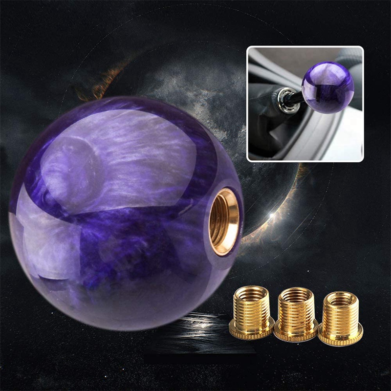 Marble Style Round Ball Gear Shift Knob Acrylic Shifter Knobs Stick