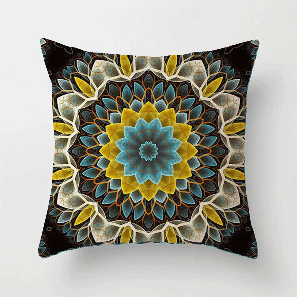 PHS Throw Pillow Case Retro Ethnic Style, Square Pillowcase, Cushion