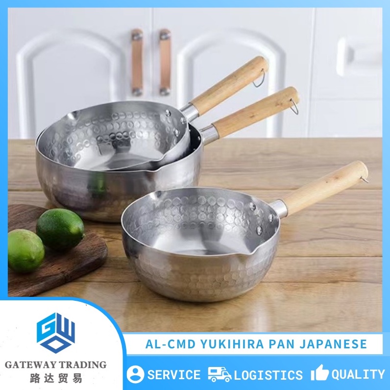 Japan Yukihira Pan Stainless Steel Wooden Handle NonStick Milk Pot