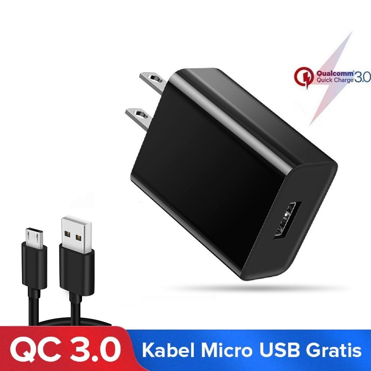 18w Qc3 0 Charger Quick Charge 3 0 Quick Charger For Oppo Vivo Xiaomi Redmi Note 5 Pro Xiaomi Redmi 6 Pro Huawei Y9 Samsung J7 Prime Realme Handphone 18w Fast Charger Black