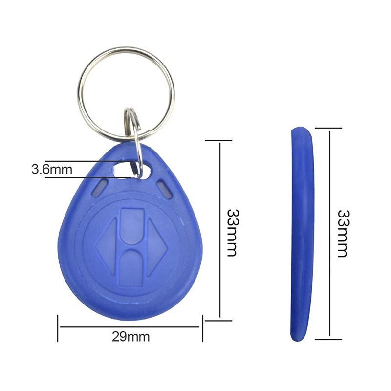 50Pcs 125 Khz Proximity ID Card RFID Keyfob Access Control Key for Door Entry Access Control System TK4100