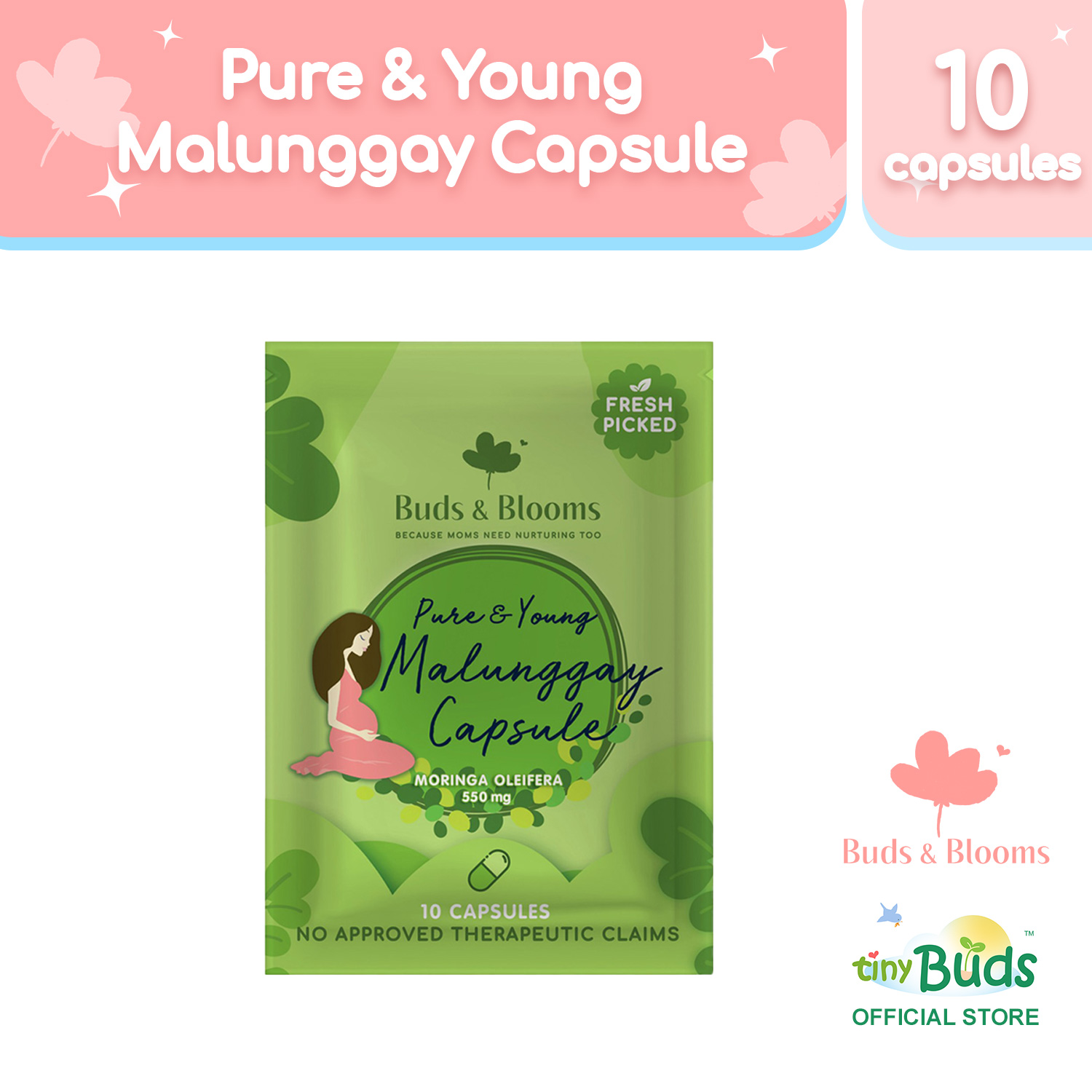 Buds & Blooms Pure & Young Malunggay Capsule 10 Capsules Lazada PH