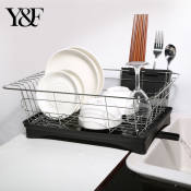 Yo-Fun Kitchen Stainless Steel Dish Drying Rack with Tray