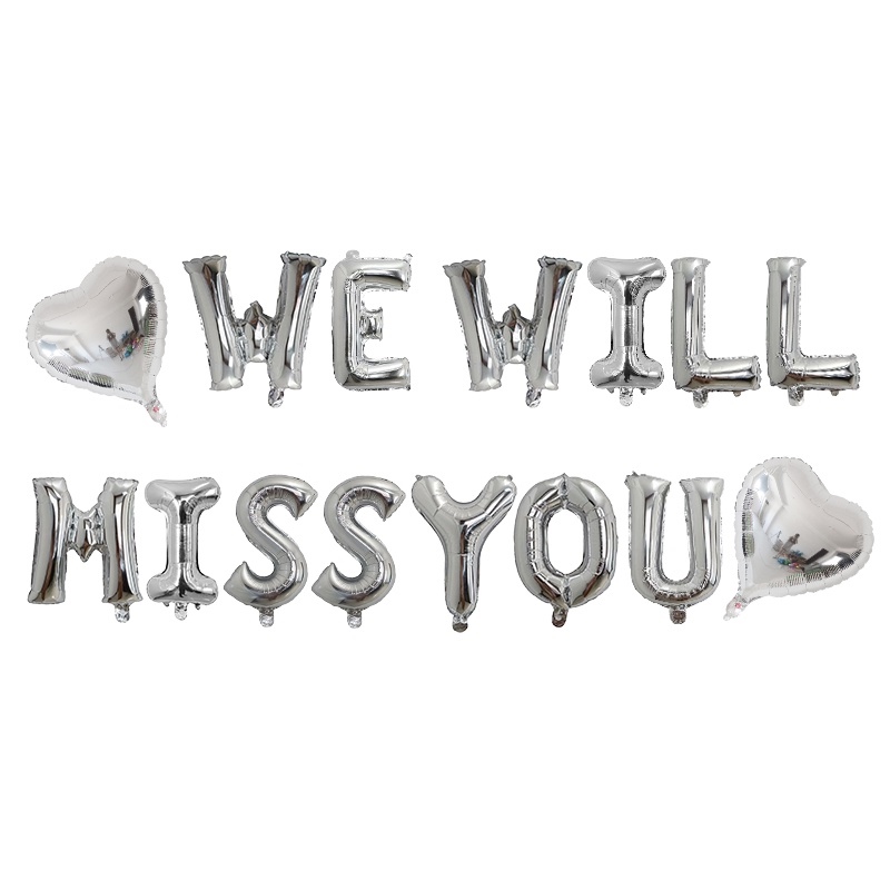 Great Price 16 Inch Letters We Will Miss You Balloon Banner Farewell ...