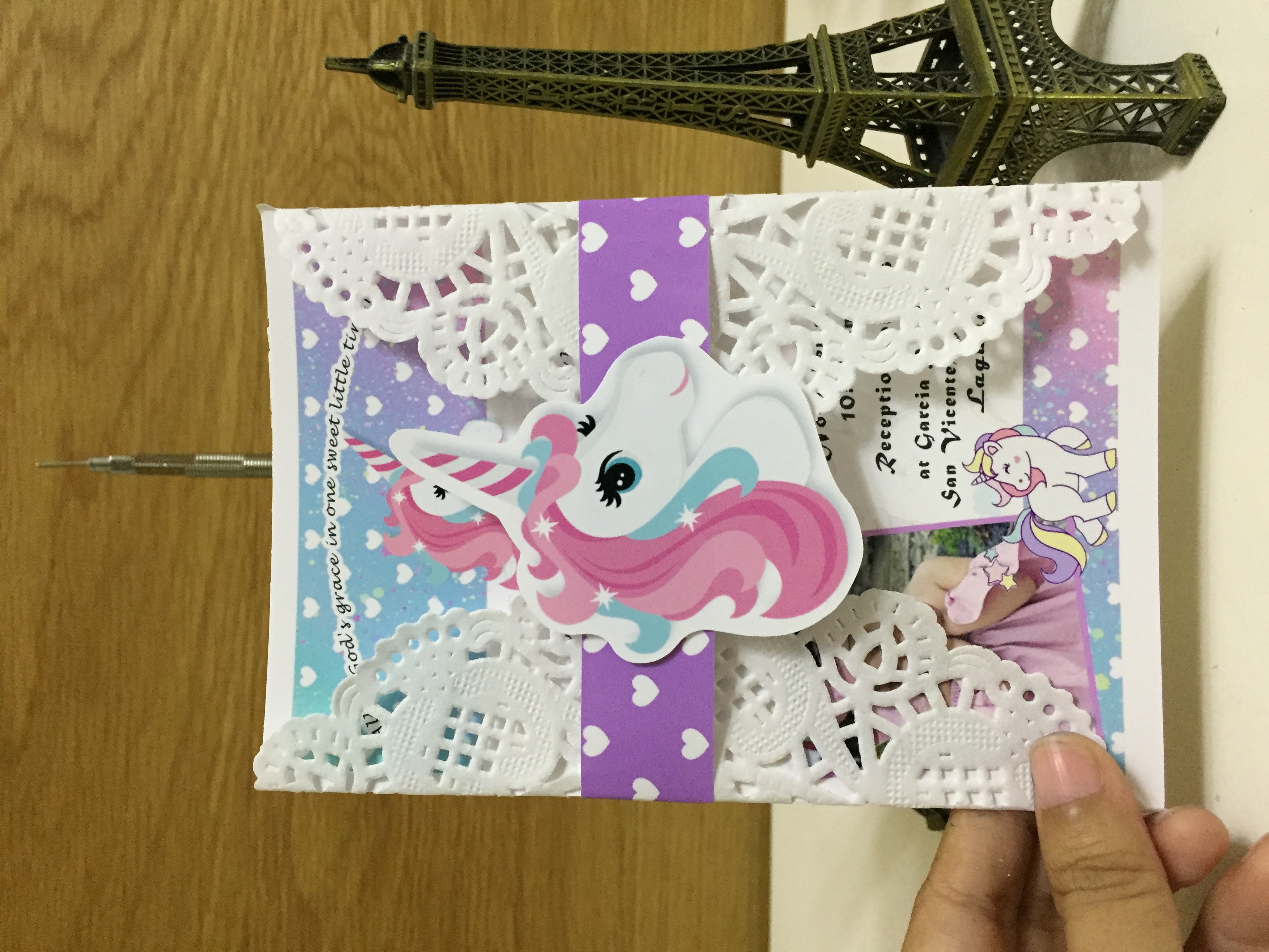 10 pieces Invitations Unicorn Theme for Birthday and Baptismal Lazada PH