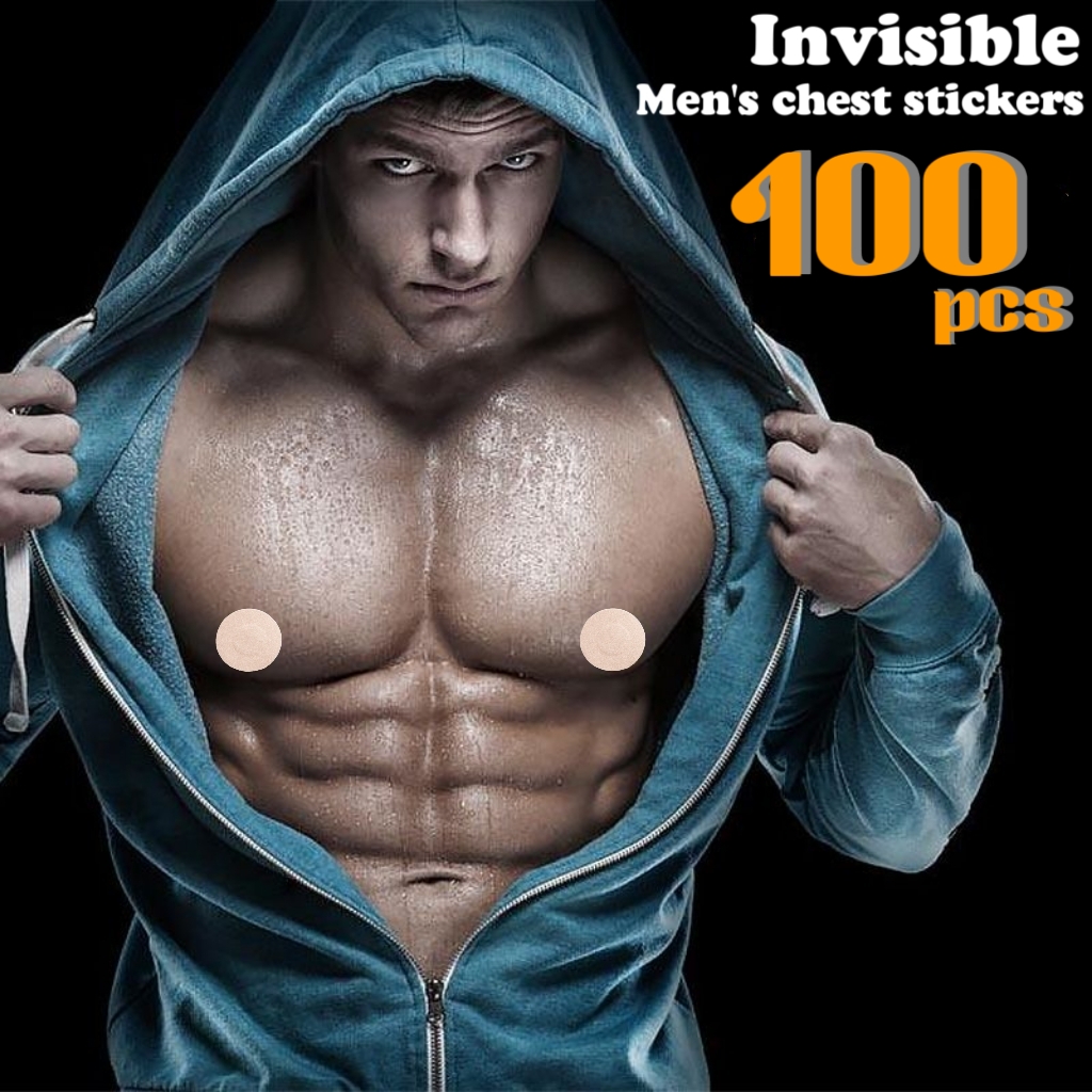 CRAZY PANDA】100Pcs Men's nipple stickers running sports invisible