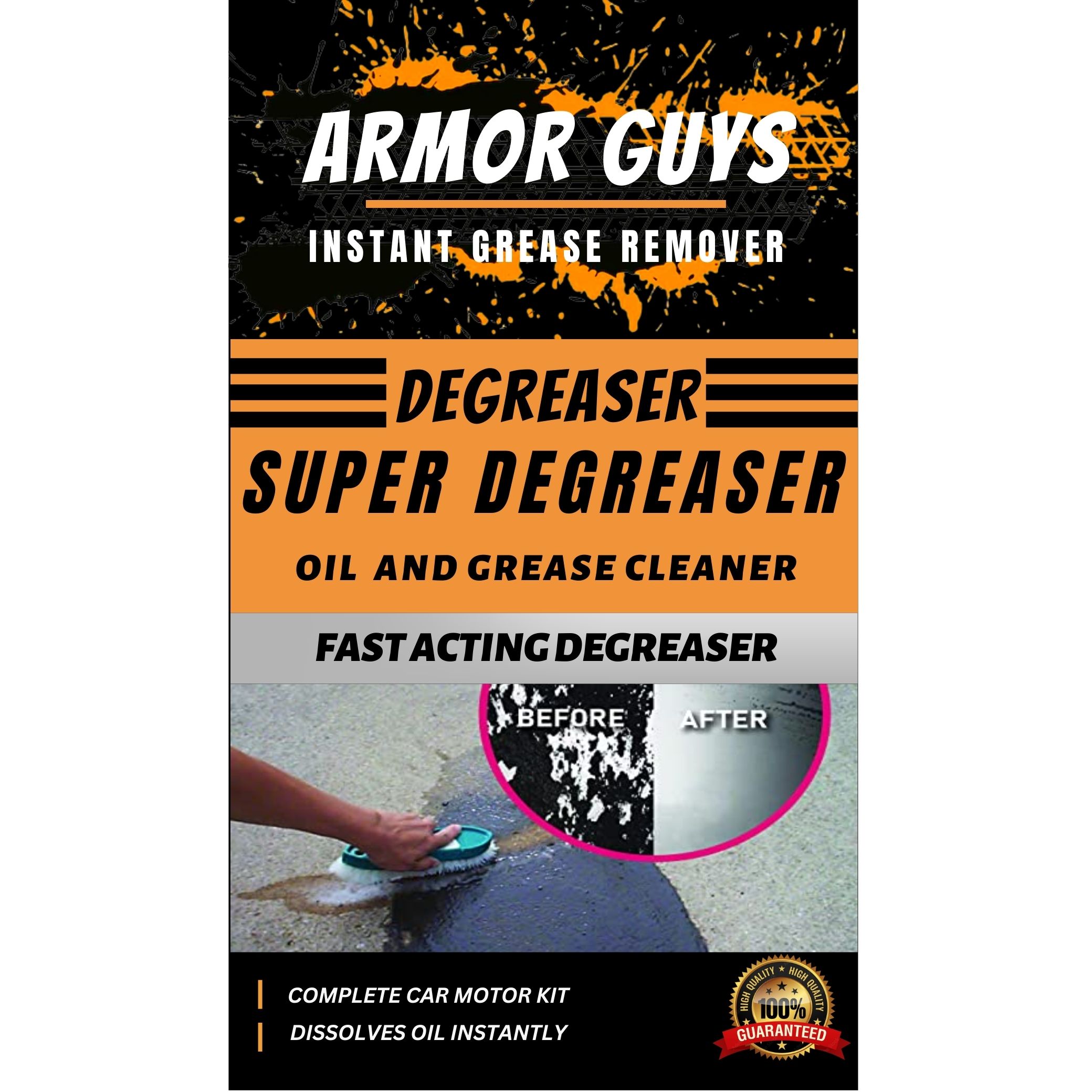 ARMOR GUYS Oil Eater Original Cleaner, Degreaser Dissolve Grease Oil