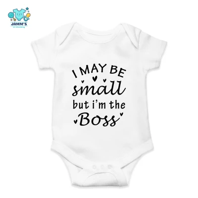 I maybe small but I'm the Boss Onesies for Baby 100% Cotton